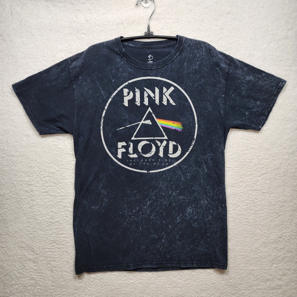 Pink Floyd Dark Side of the Moon 1973 Tour Graphic T-Shirt Acid Wash Mens Medium